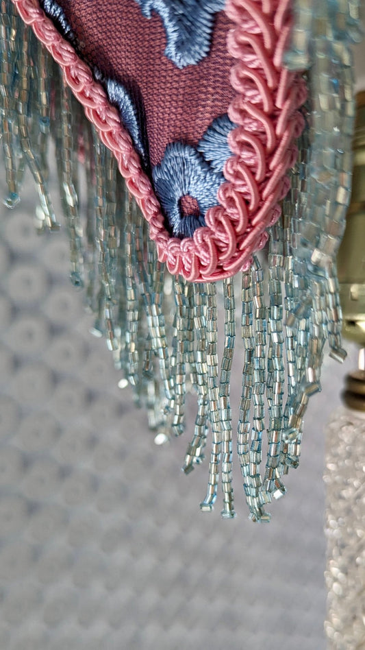 "Angie" - Vintage Bedside Lamp with One-of-a-kind Lampshade