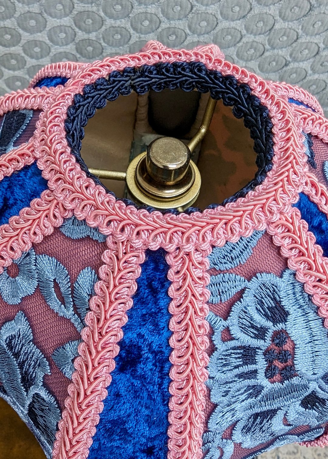 "Angie" - Vintage Bedside Lamp with One-of-a-kind Lampshade