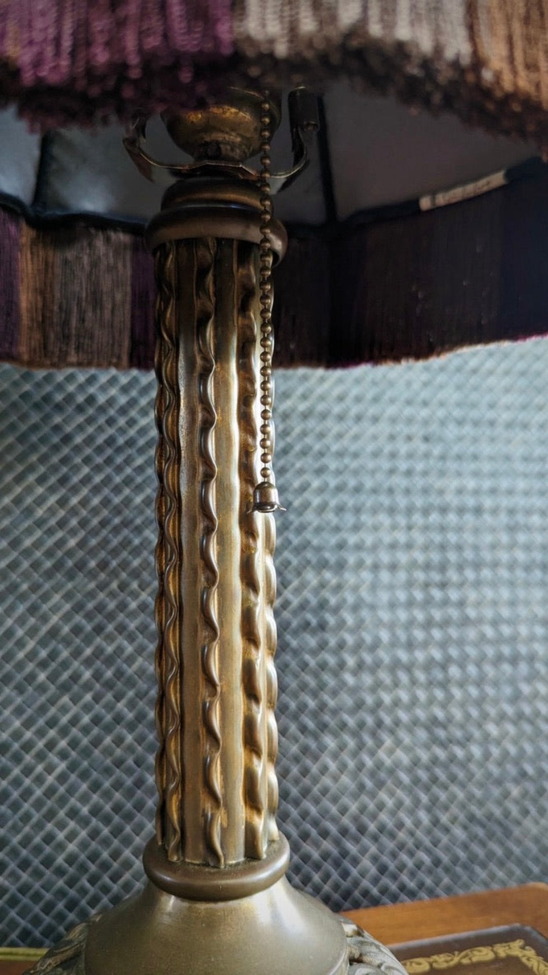 "Florence" - Vintage Table Lamp with One-of-a-kind Lampshade