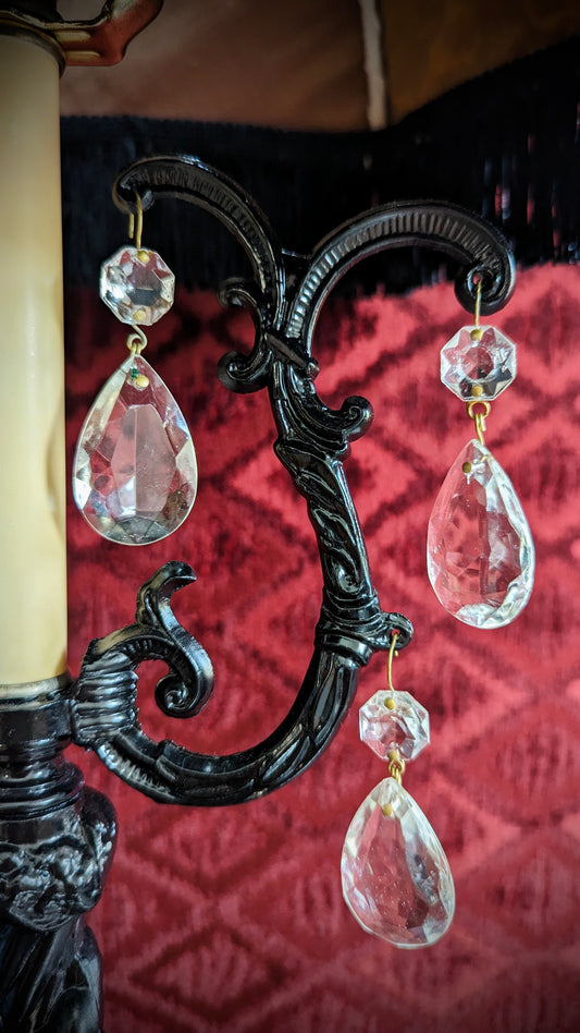 "Kat" - Vintage Table Lamp with One-of-a-kind Lampshade