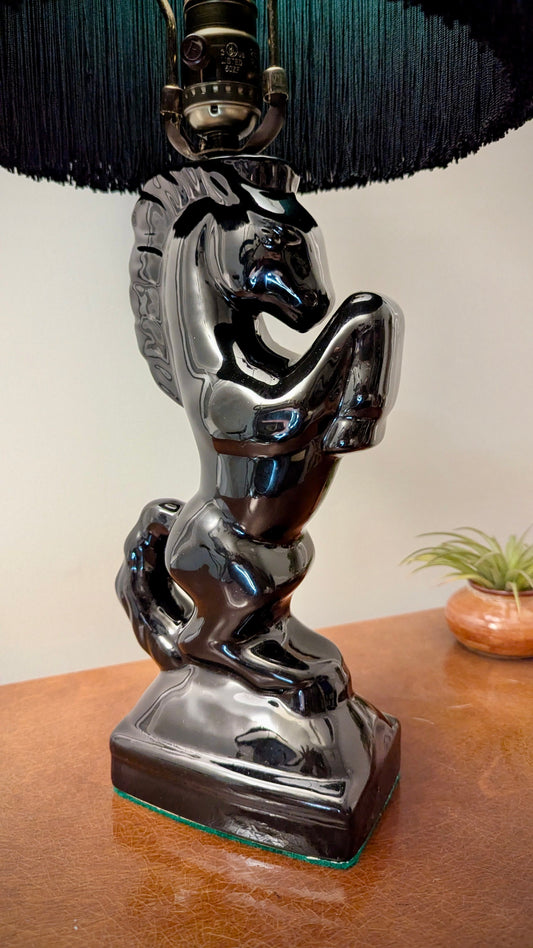 "Megan" - Vintage Table Lamp with One-of-a-kind Lampshade