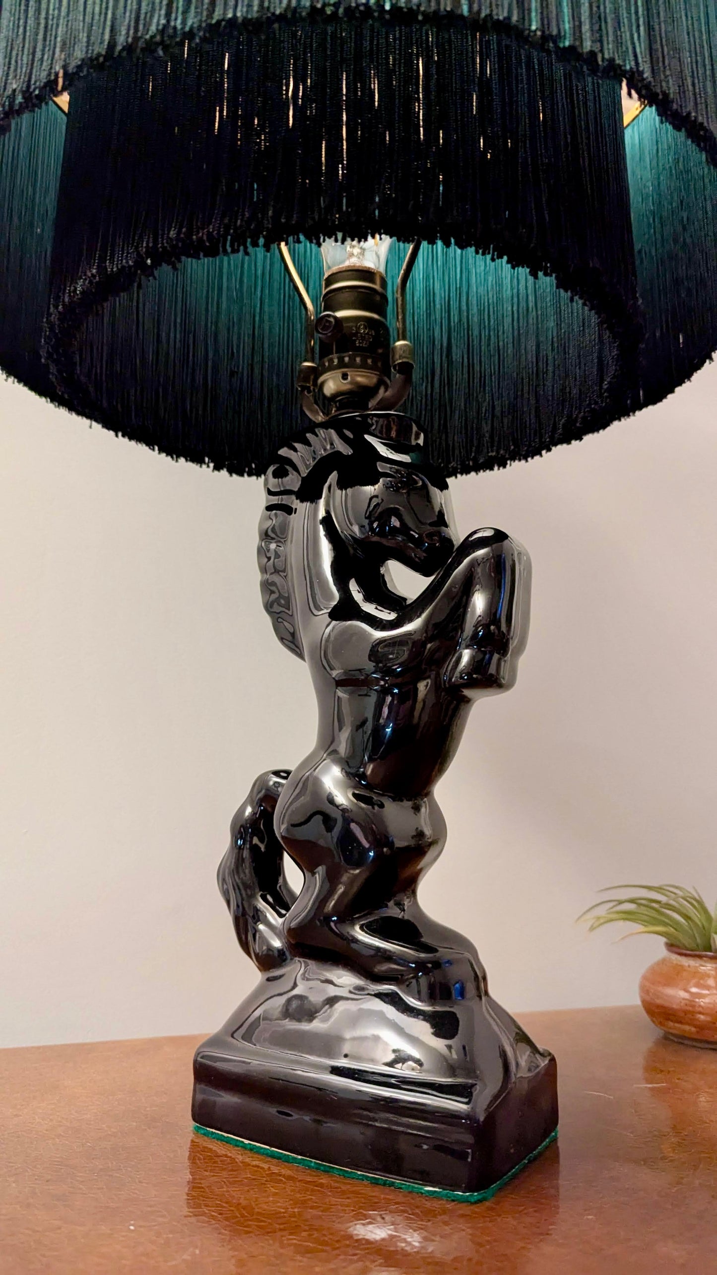 "Megan" - Vintage Table Lamp with One-of-a-kind Lampshade