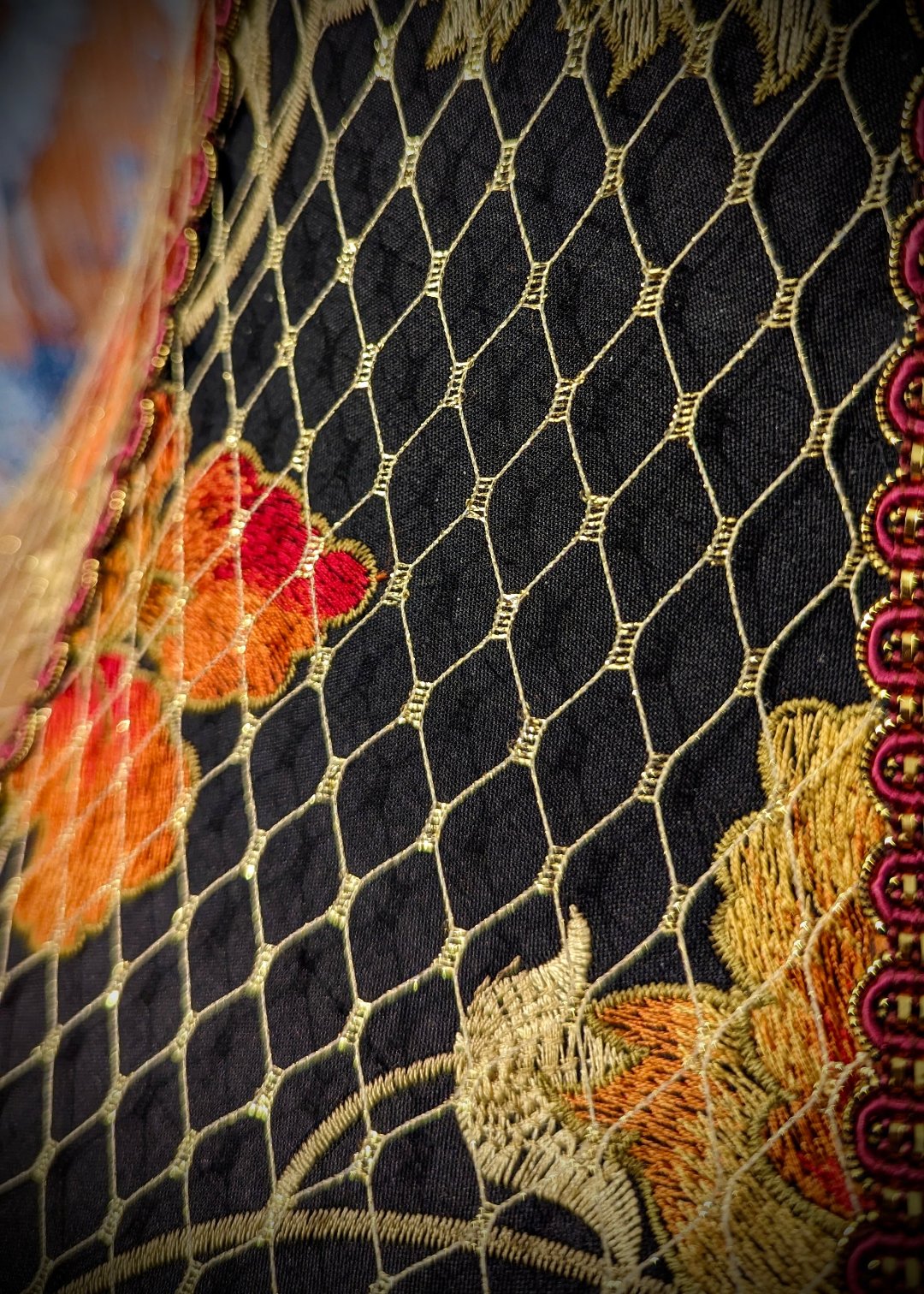 "Belle"  - One-of-a-kind Hand-stitched Lampshade