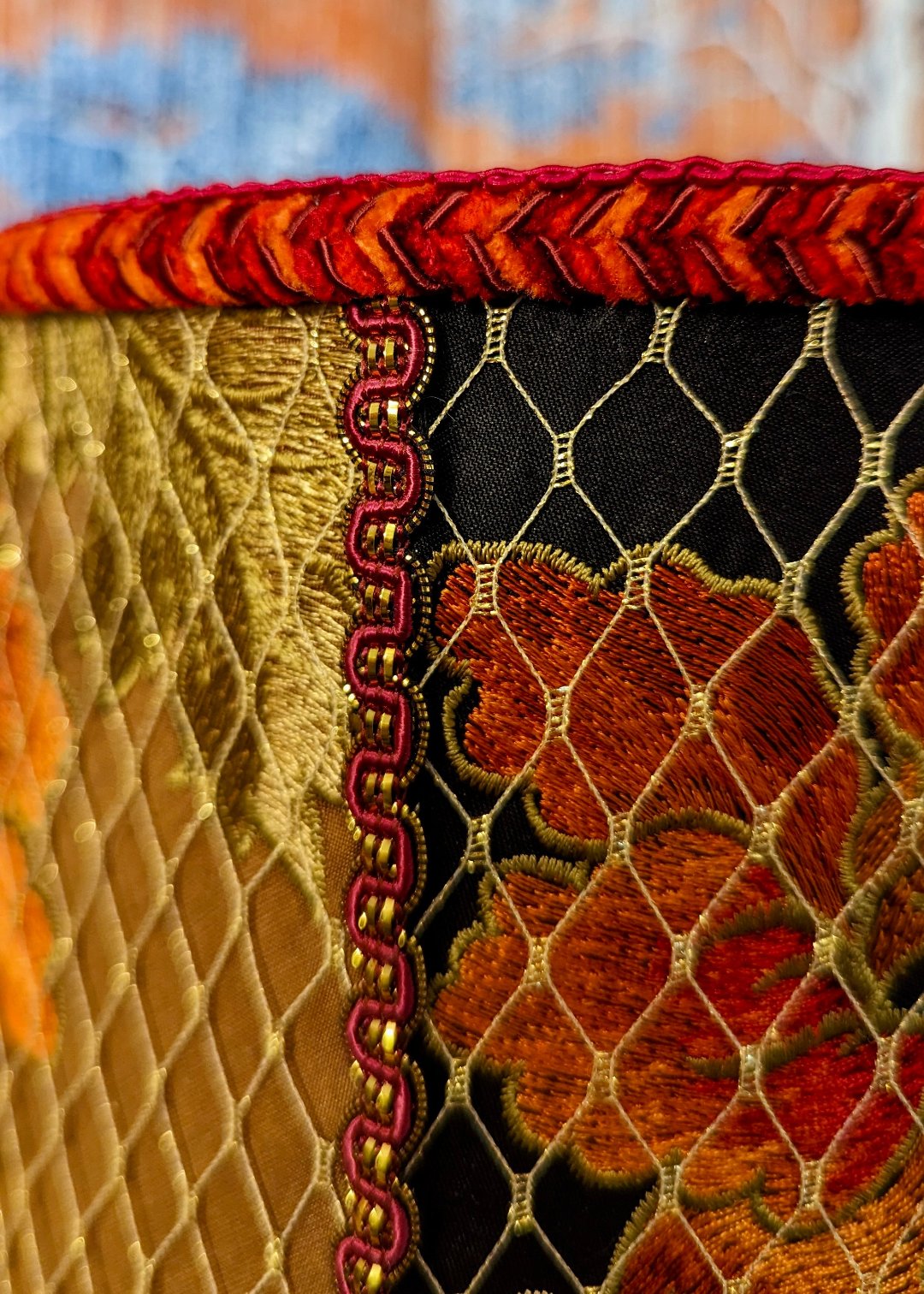 "Belle"  - One-of-a-kind Hand-stitched Lampshade