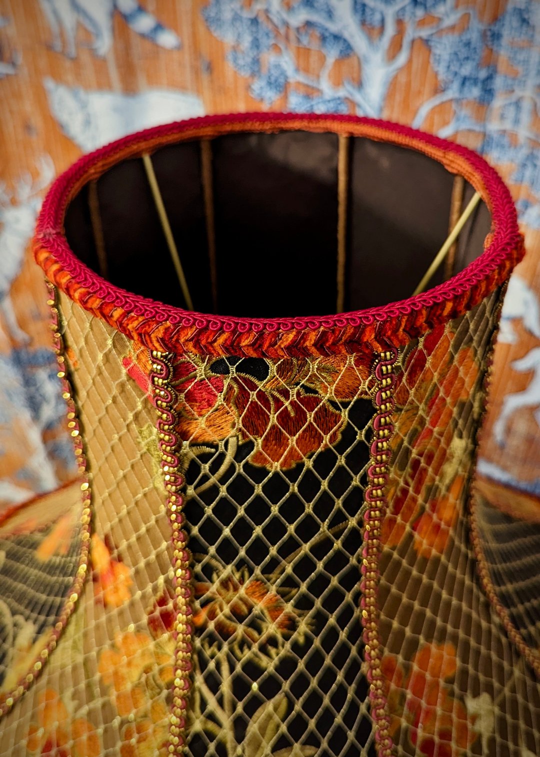 "Belle"  - One-of-a-kind Hand-stitched Lampshade