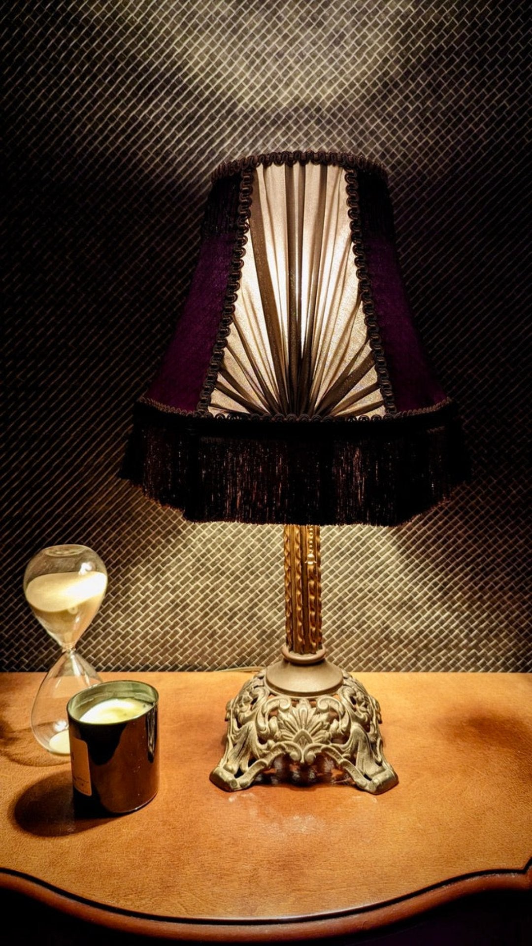 "Florence" - Vintage Table Lamp with One-of-a-kind Lampshade