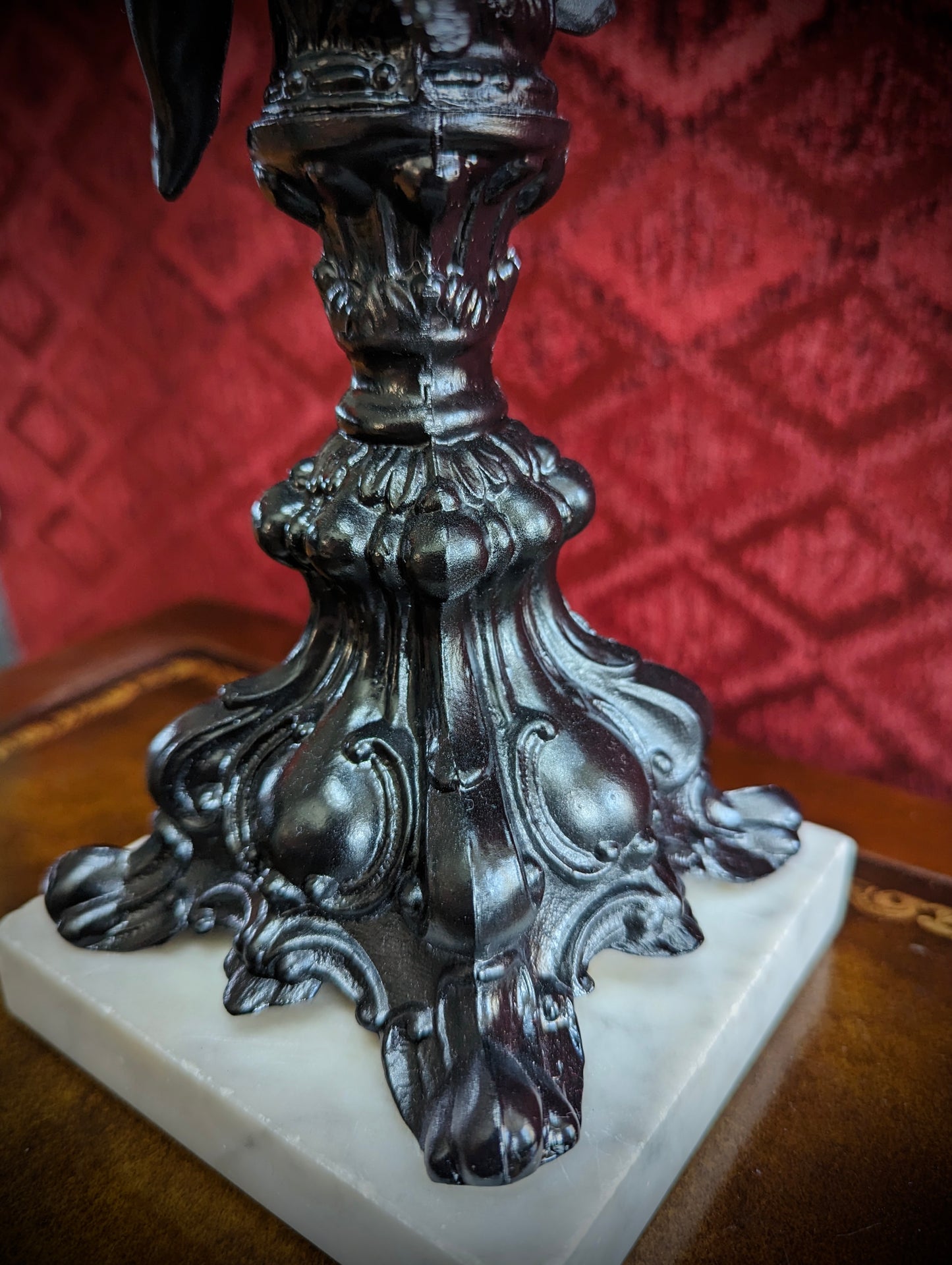 "Kat" - Vintage Table Lamp with One-of-a-kind Lampshade