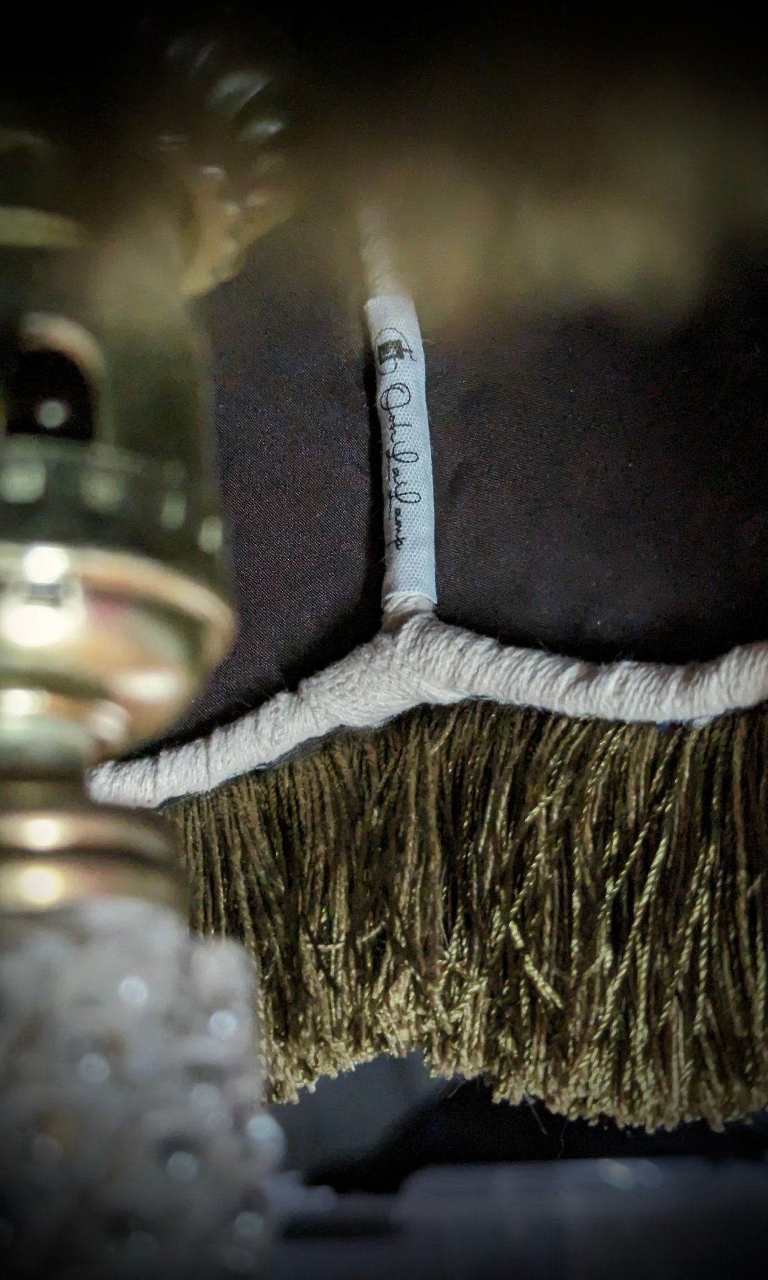"Leah" - Vintage Bedside Lamp with One-of-a-kind Lampshade