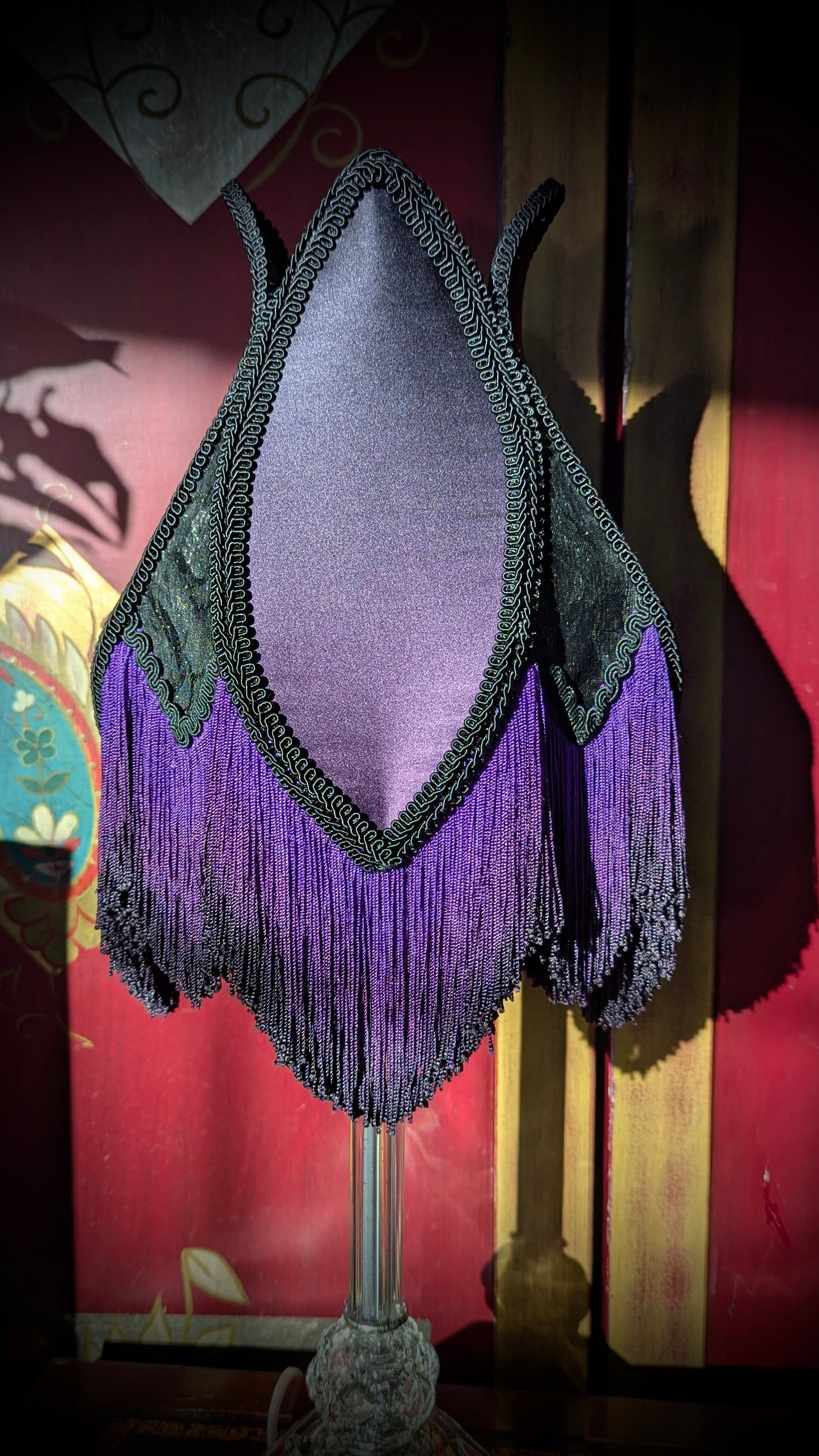 "Debora"  - One-of-a-kind Hand-stitched Lampshade