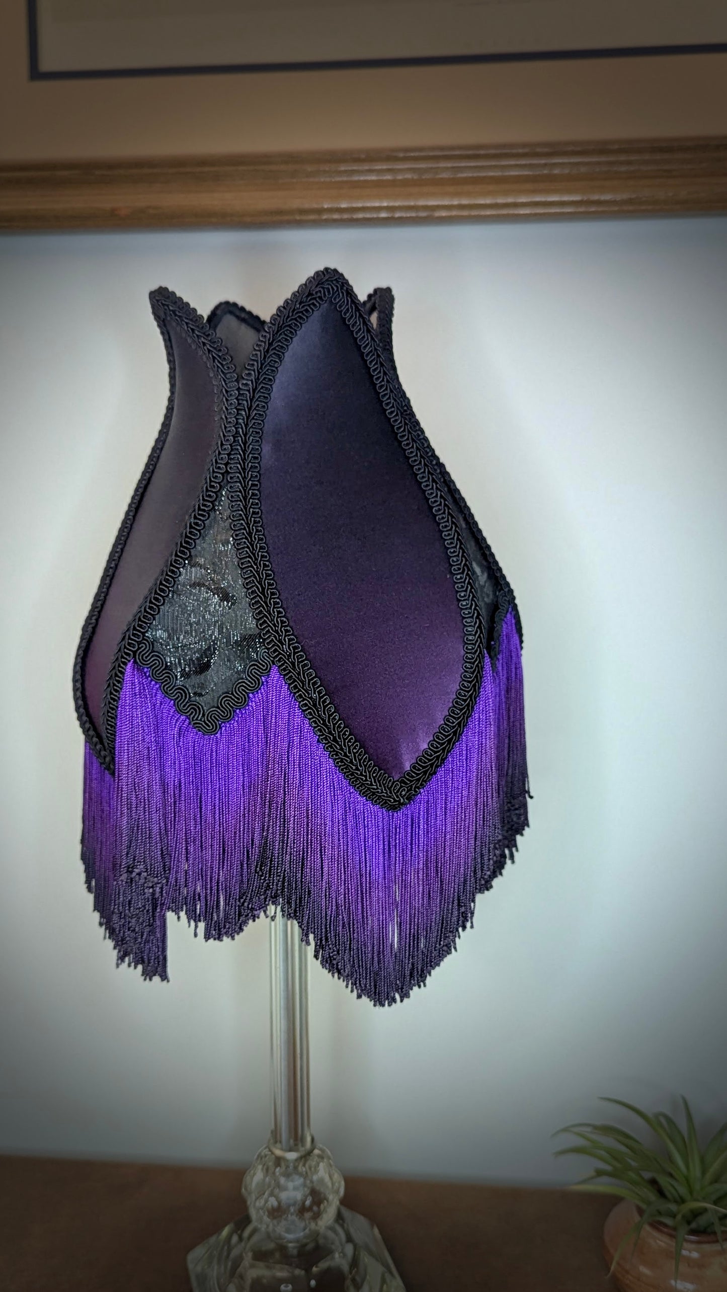 "Debora"  - One-of-a-kind Hand-stitched Lampshade