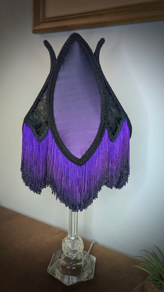 "Debora"  - One-of-a-kind Hand-stitched Lampshade