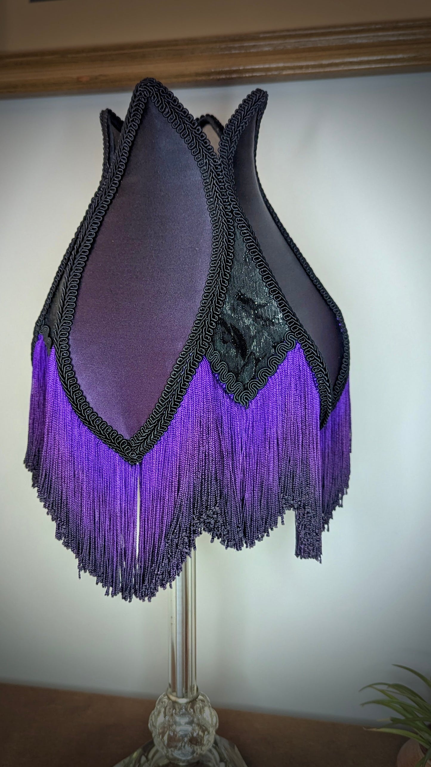 "Debora"  - One-of-a-kind Hand-stitched Lampshade