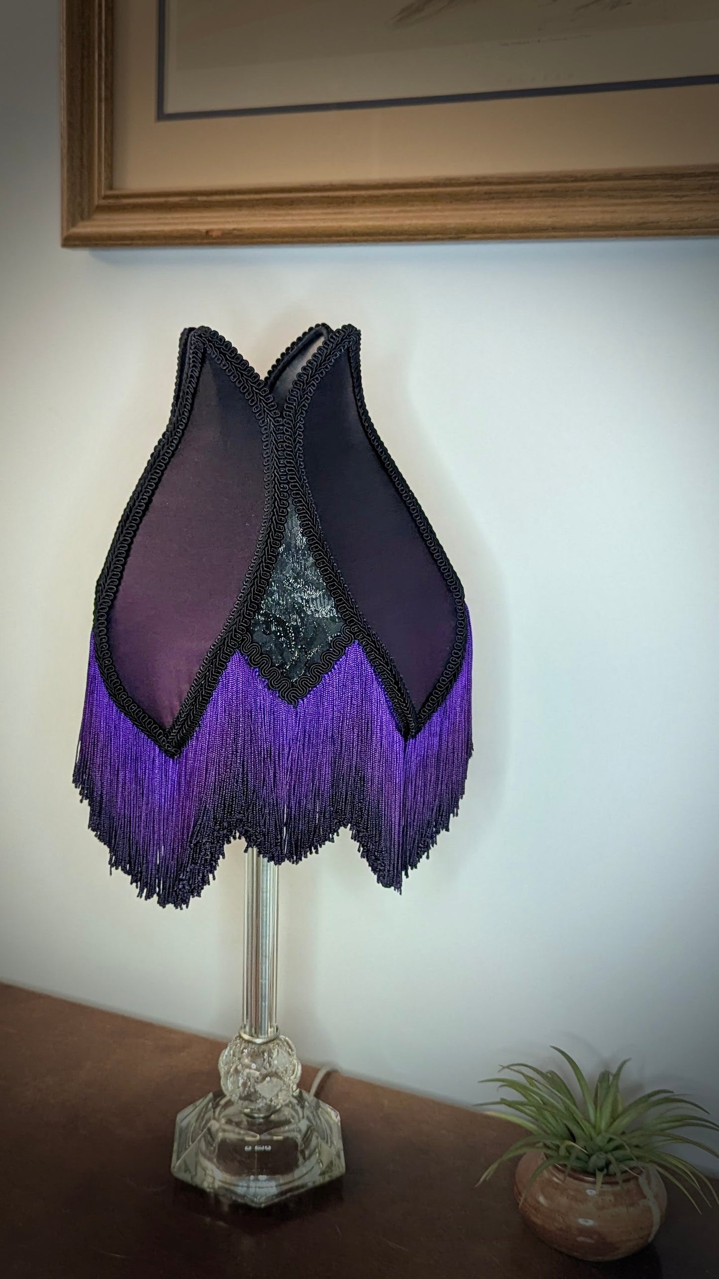 "Debora"  - One-of-a-kind Hand-stitched Lampshade