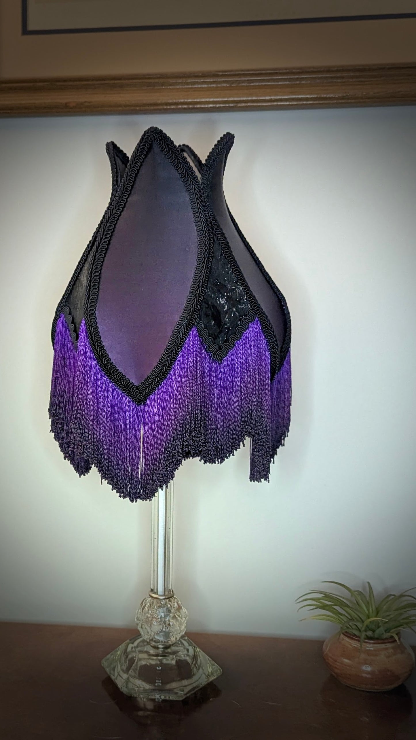 "Debora"  - One-of-a-kind Hand-stitched Lampshade