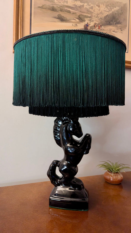 "Megan" - Vintage Table Lamp with One-of-a-kind Lampshade