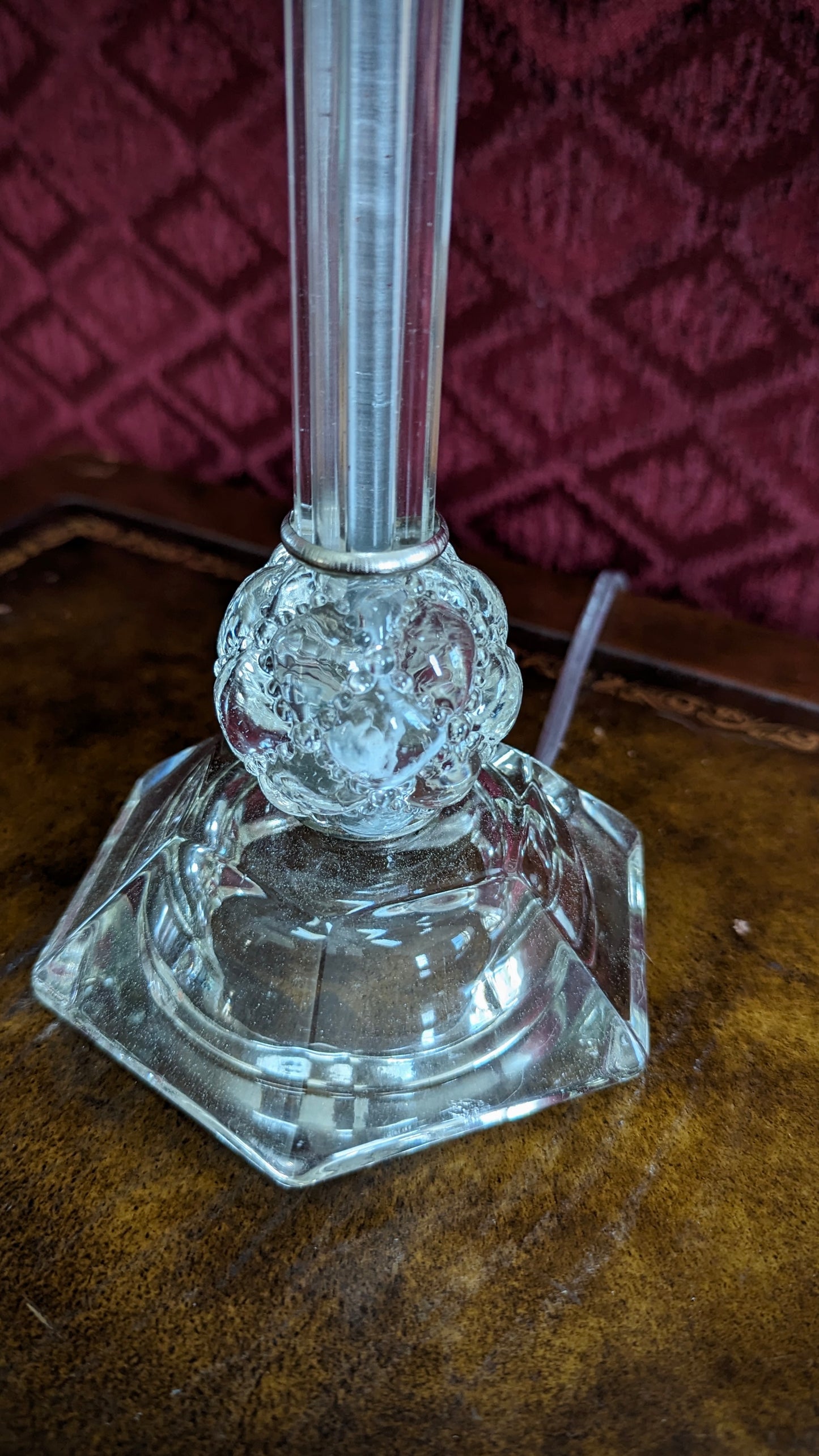 "Rose" - Vintage Bedside Lamp with One-of-a-kind Lampshade
